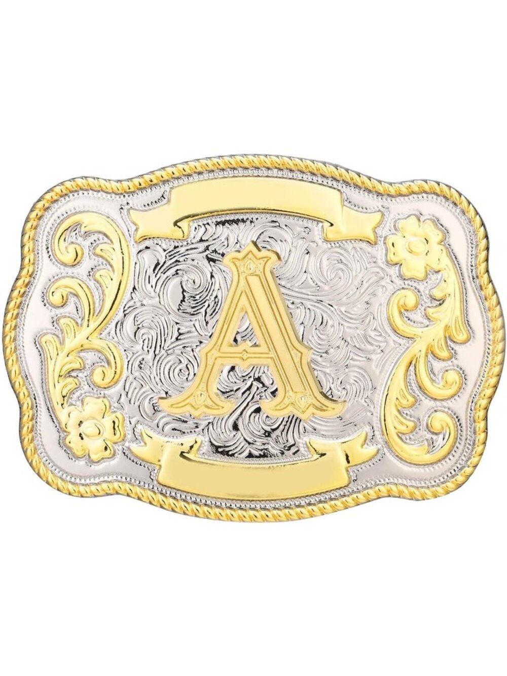 Unisex A Imported Western Cowboy Rodeo Vintage Initial Letter Belt Buckle